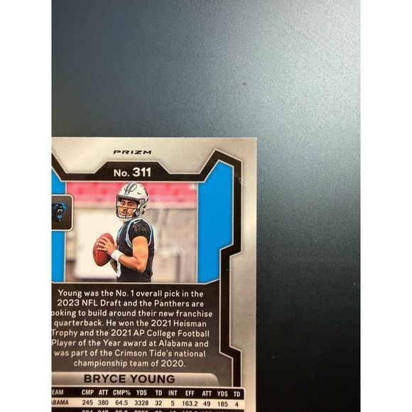 2023 Panini Prizm - Rookies Bryce Young #311 Neon Green Pulsar Prizm (RC) - Picture 9 of 10